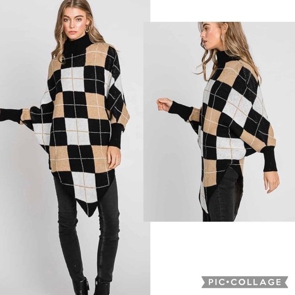 So Cute!! Plaid Long Sweater - Picture 3 of 6